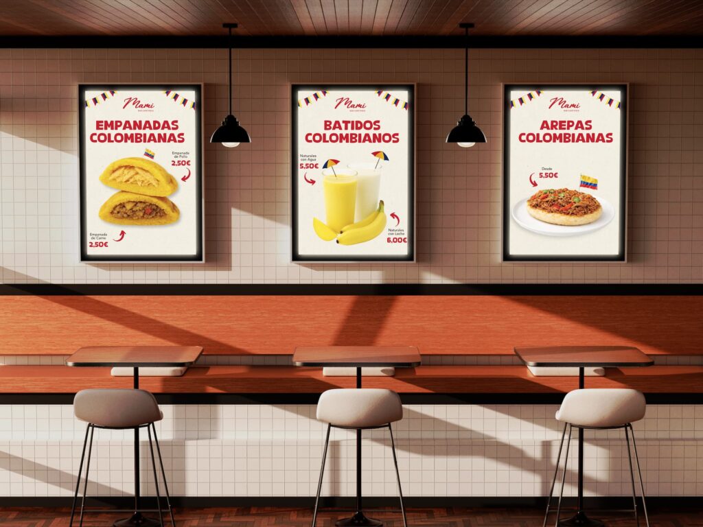 Carteleria publicitarios de restaurante mami